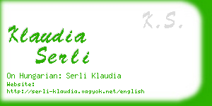 klaudia serli business card
